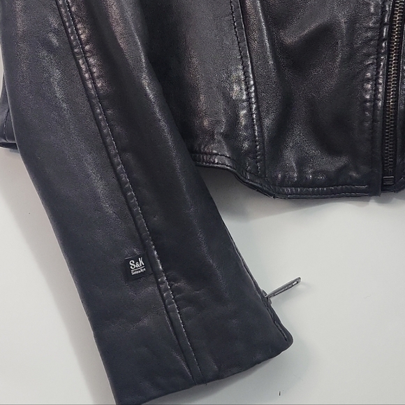 Soia & Kyo Glenna Leather Jacket in Black Size Small - Picture 4 of 9